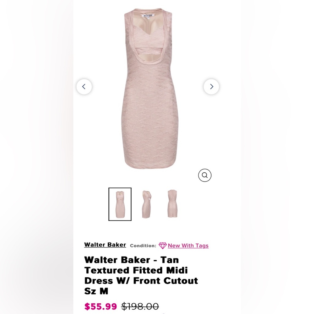 Walter Baker Tan Dress